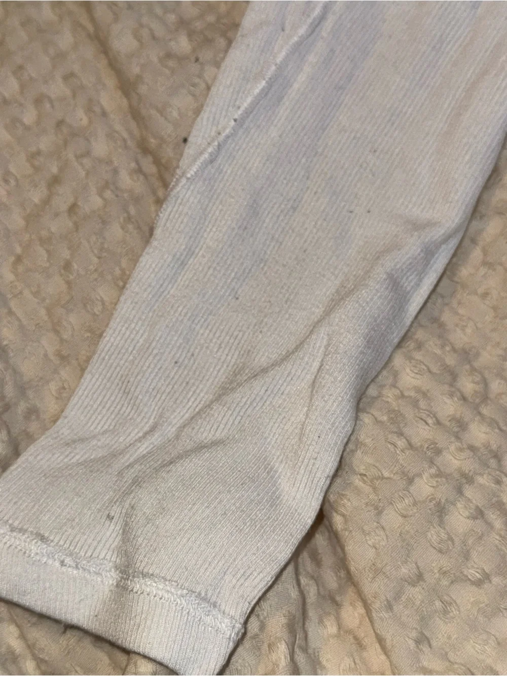 lululemon Hold Tight Cropped Long Sleeve in white, size 4 -